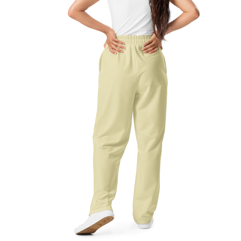 Unisex Butter Yellow Wide-leg joggers
