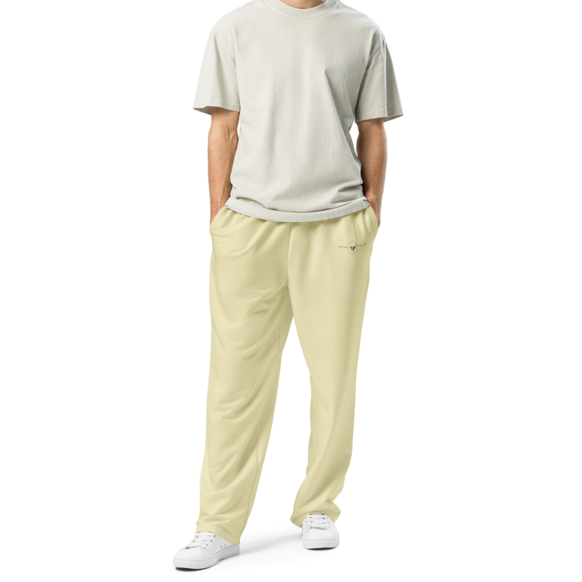 Unisex Butter Yellow Wide-leg joggers