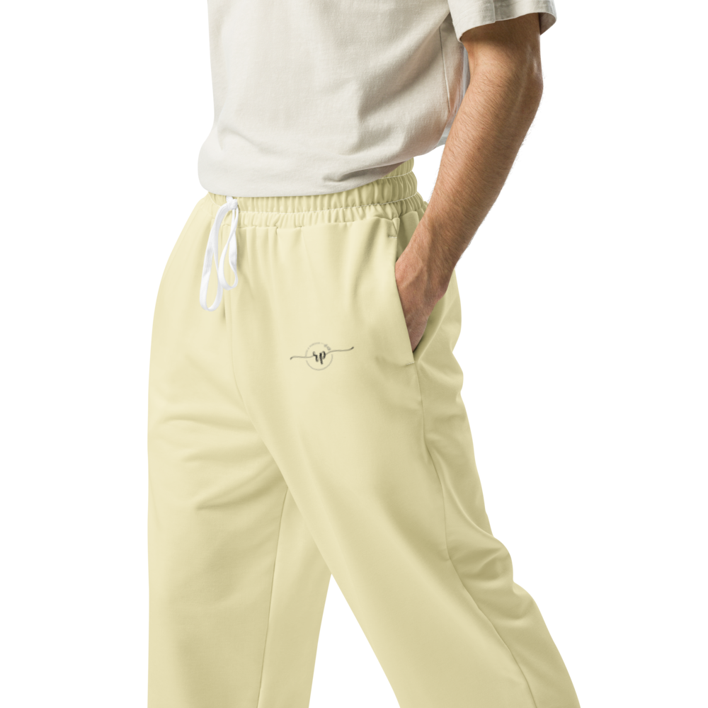 Unisex Butter Yellow Wide-leg joggers