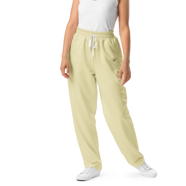 Unisex Butter Yellow Wide-leg joggers