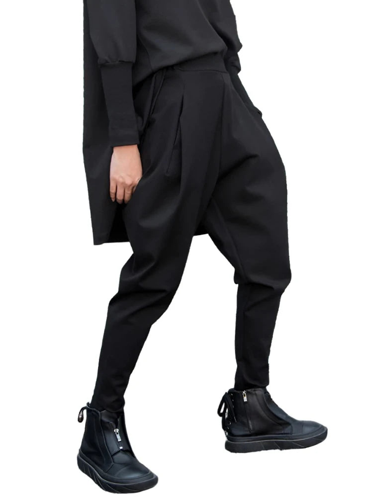 Elastic Waist Harem Trousers Fit Pant