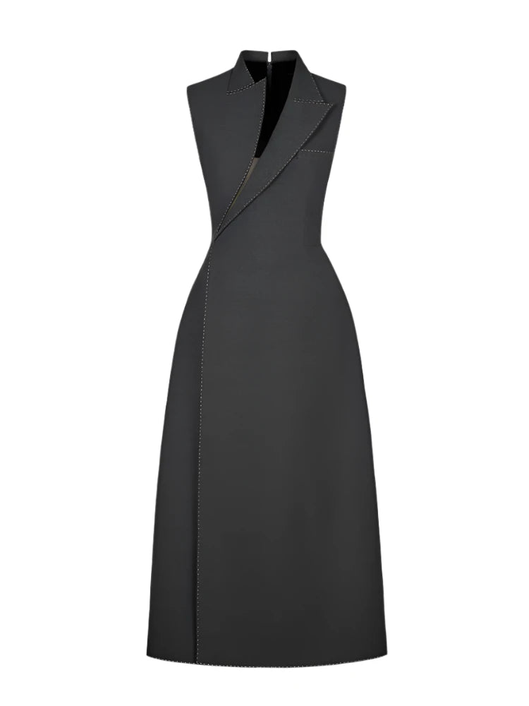 Slim Waist A-line Dress