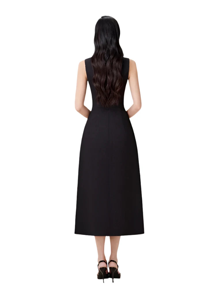 Slim Waist A-line Dress