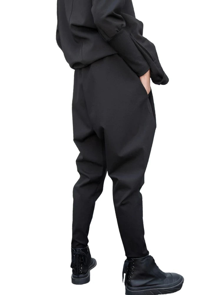 Elastic Waist Harem Trousers Fit Pant