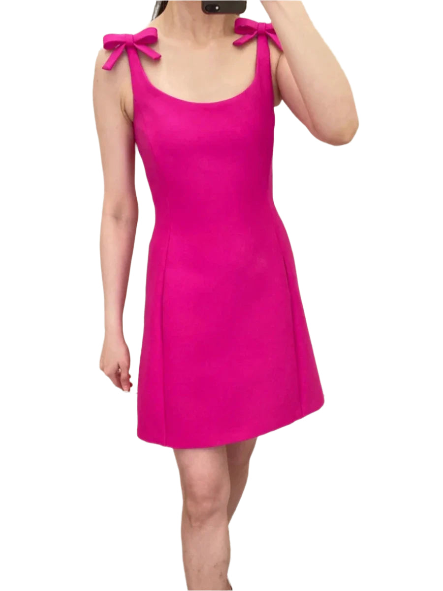 Slim Short Bow Dress