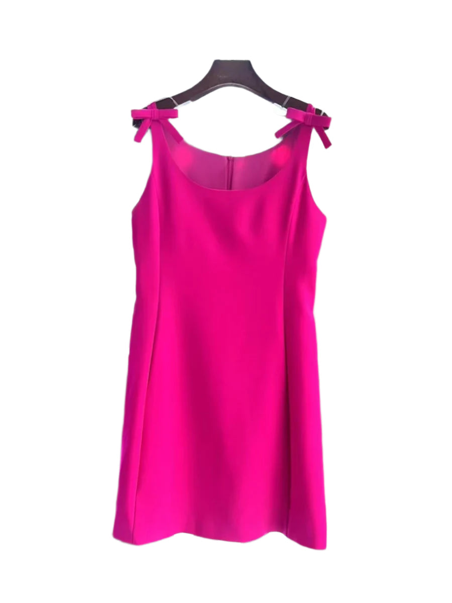 Slim Short Bow Dress