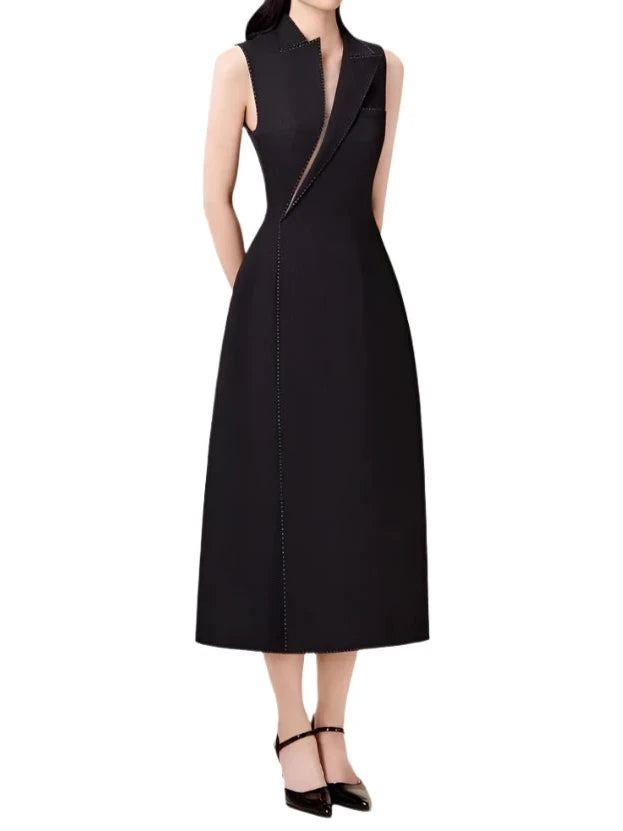 Slim Waist A-line Dress