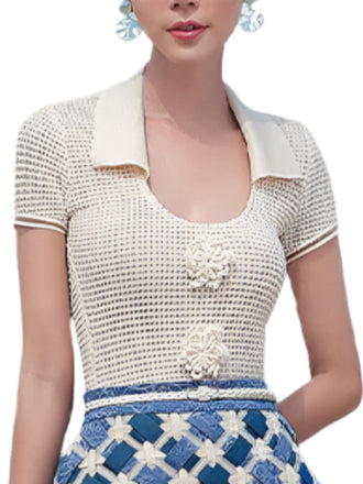 Two Piece Statement Top And Mini Summer OutFit Set