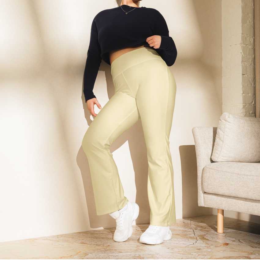 Butter Yellow Flare leggings