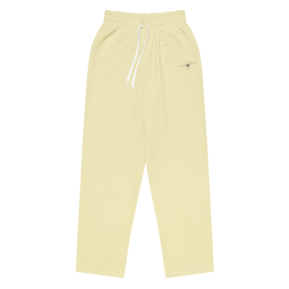 Unisex Butter Yellow Wide-leg joggers