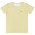 Butter Yellow Kids crew neck t-shirt "Mommy, Daddy & Me"