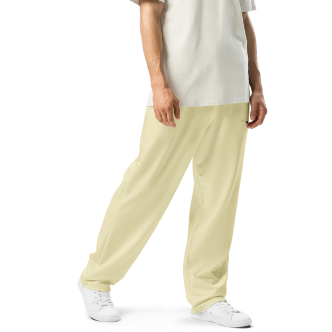 Unisex Butter Yellow Wide-leg joggers