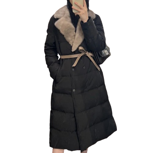 Luxury Mink Fur Coat Long Coats Goose Puffer Jacket