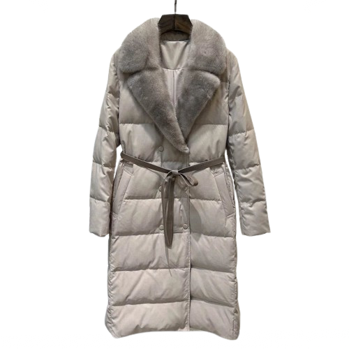 Luxury Mink Fur Coat Long Coats Goose Puffer Jacket