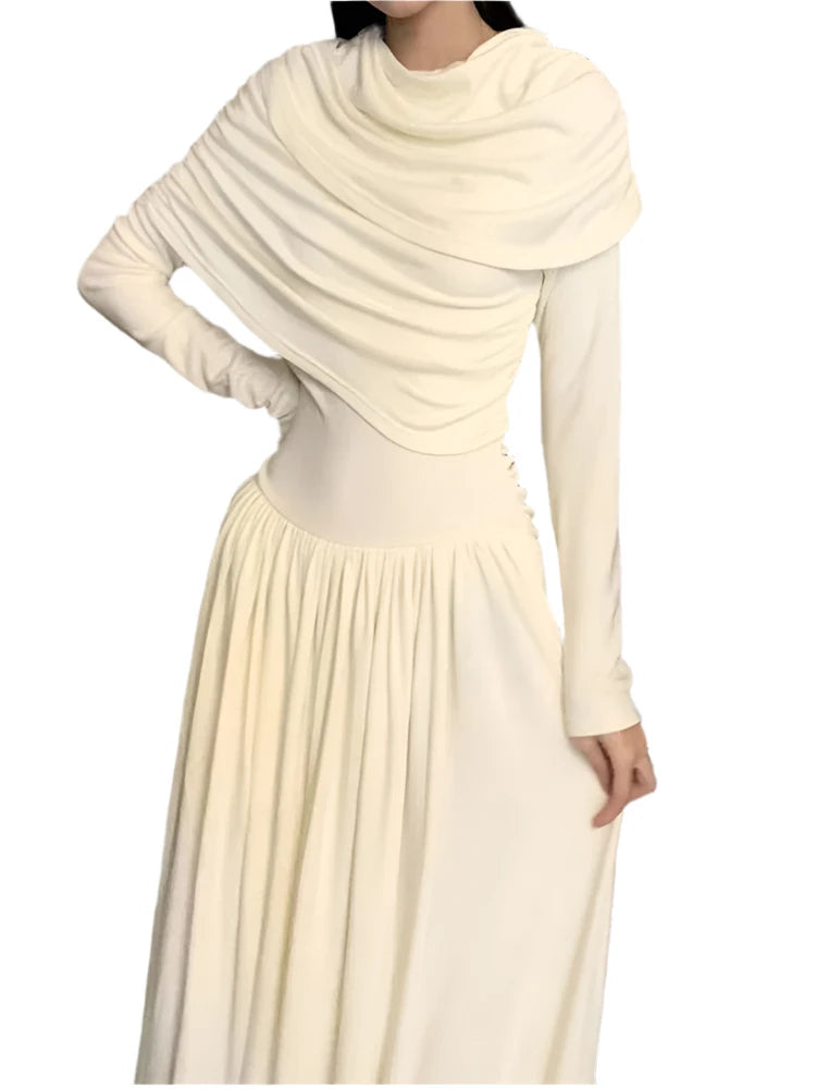 Isadora Pleated Long Sleeve Dress