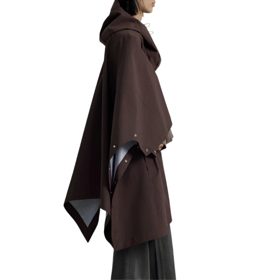 Thin Loose Hooded Cloak Coat