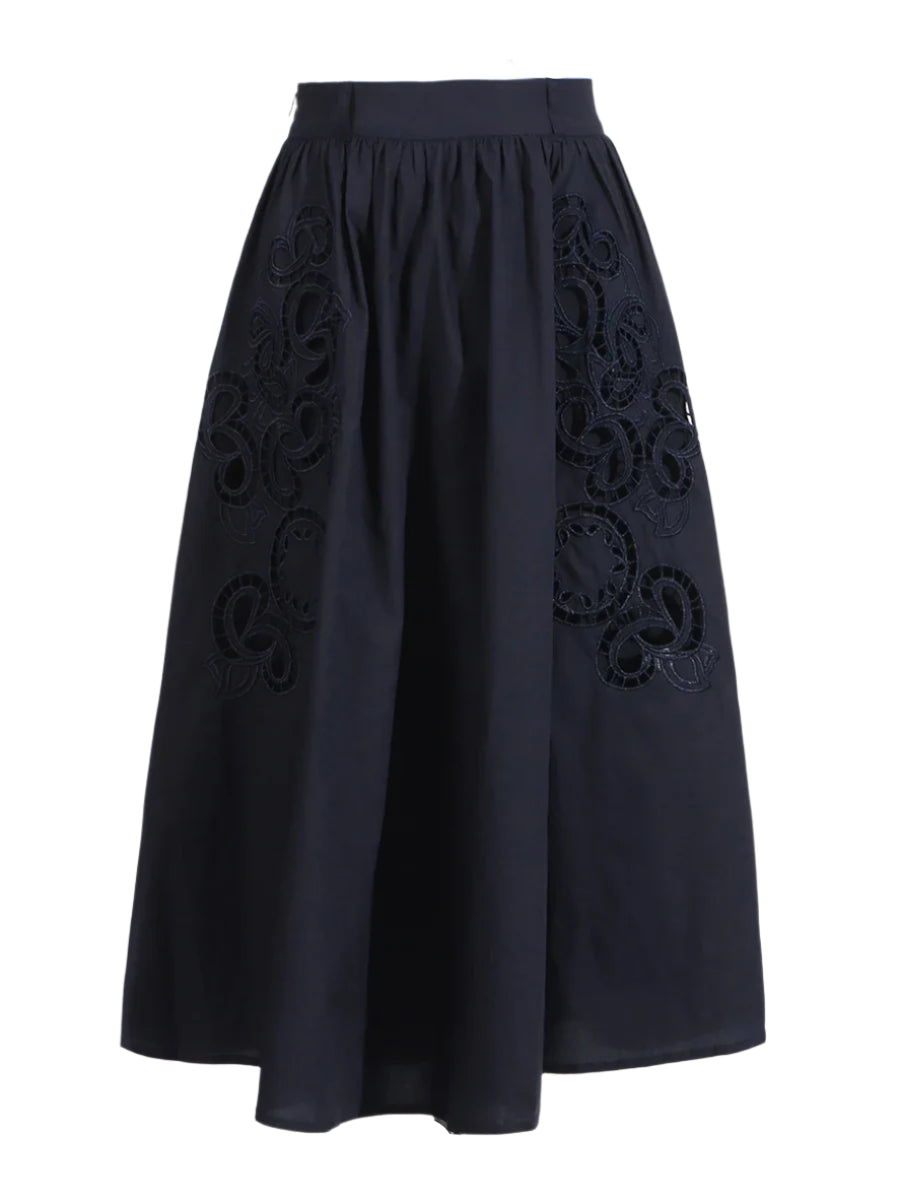 High Waist Midi Skirt And Short Sleeve Blouse Outfit Summer Set