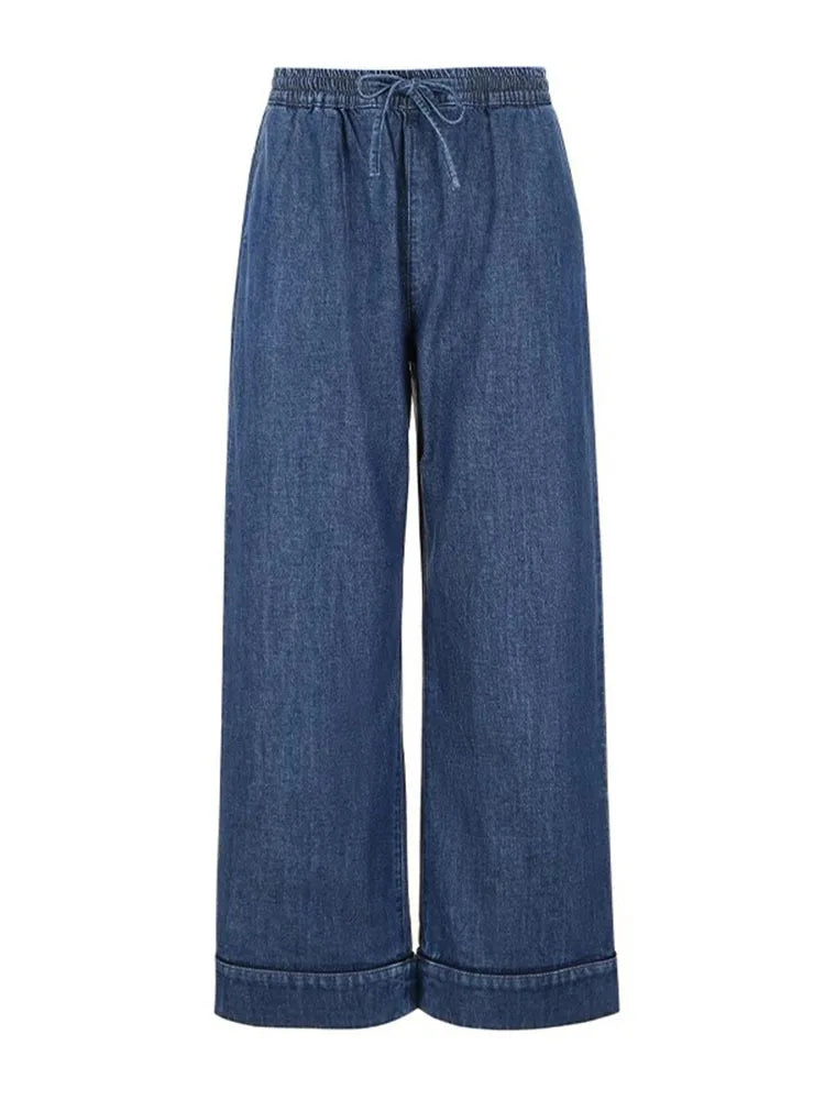 Blue Ostrich Feather Top and Pants Set