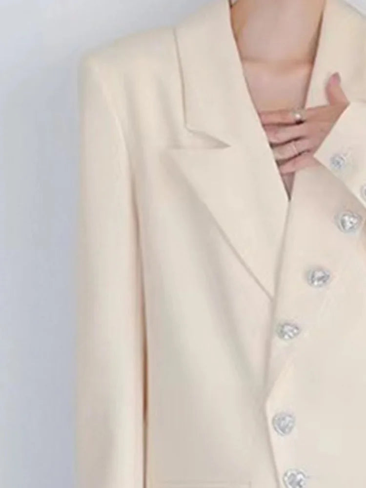 Heart Buttons Blazer Jacket Suit