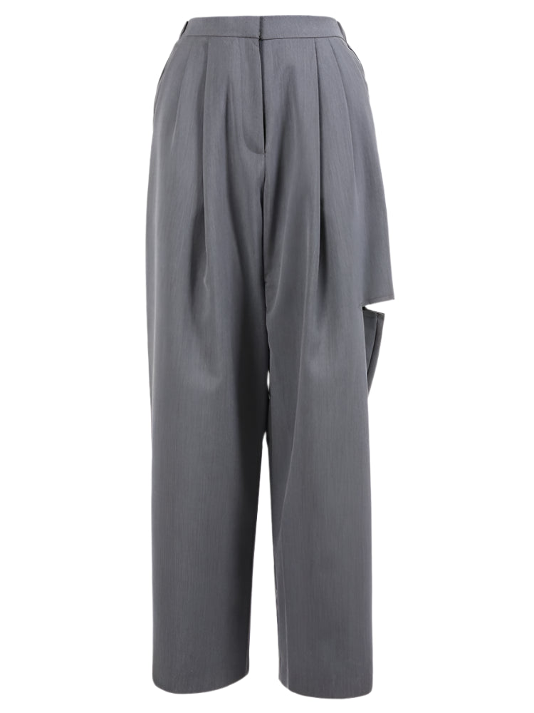 Formal Modern Gray High Waist Pant