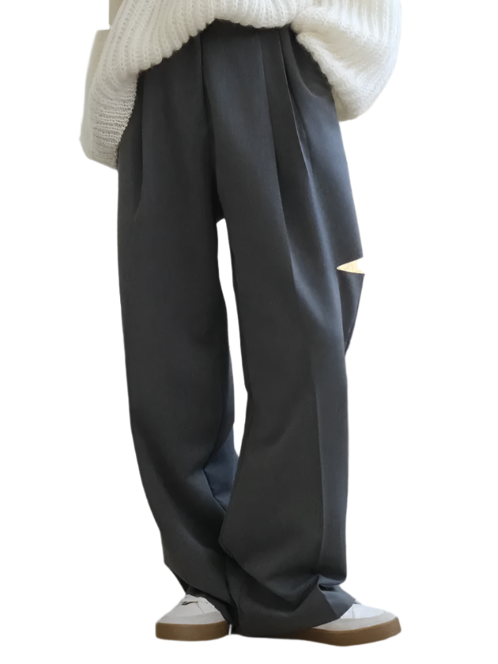 Formal Modern Gray High Waist Pant