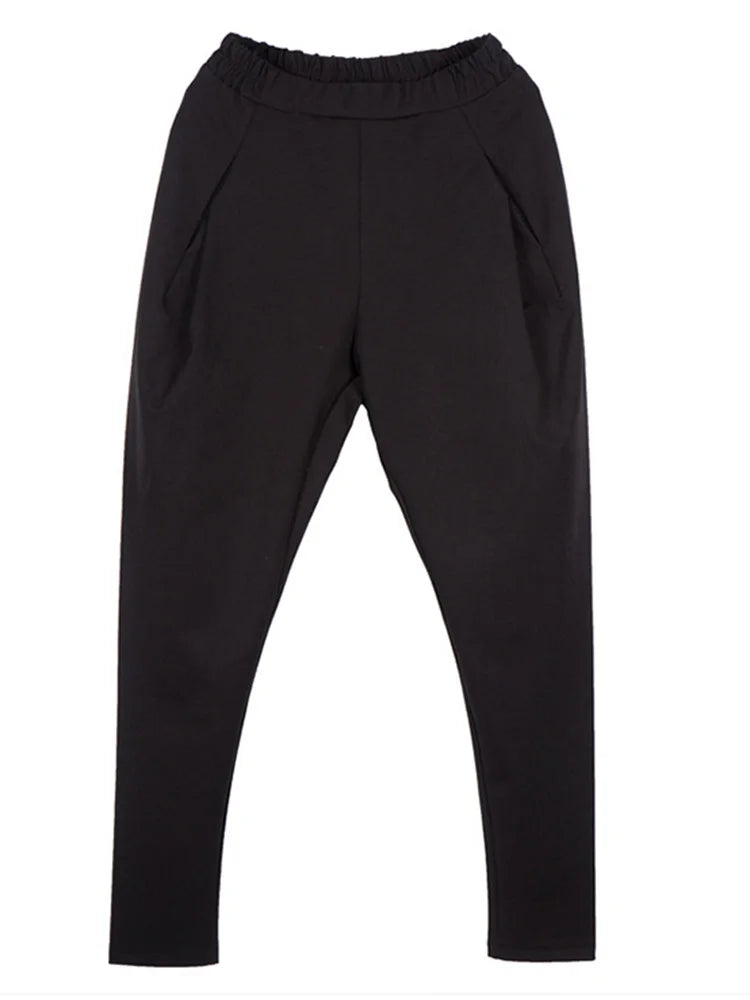 Elastic Waist Harem Trousers Fit Pant