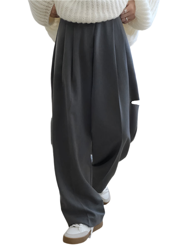 Formal Modern Gray High Waist Pant