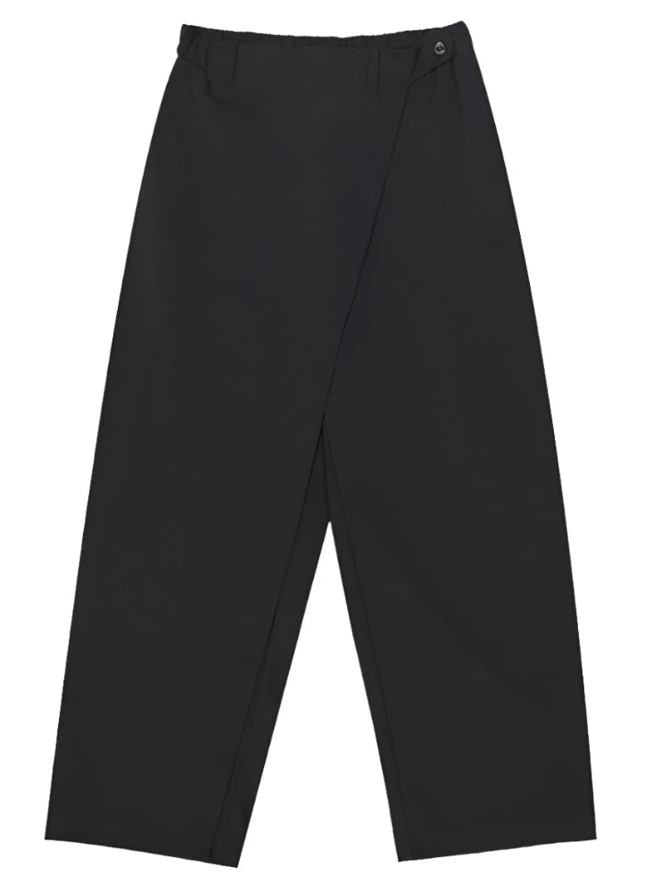 High Elastic Waist Pleated Long Trousers