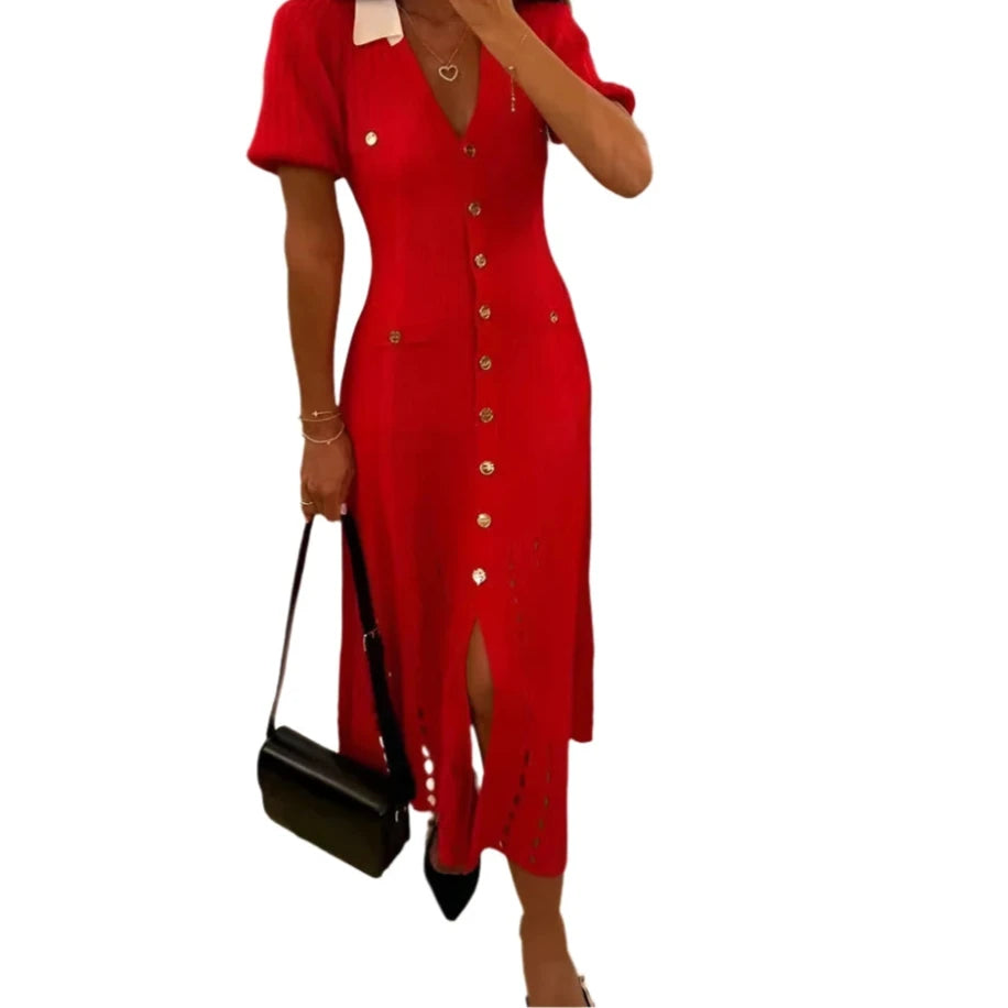 Elegant Red Dress For Women