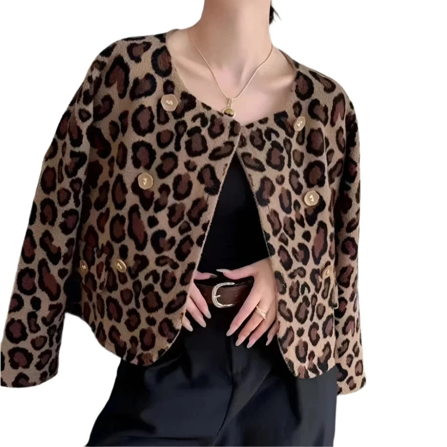 Leopard Print Short Coat