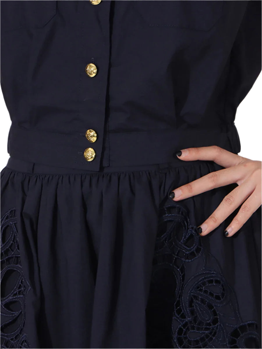 High Waist Midi Skirt And Short Sleeve Blouse Outfit Summer Set