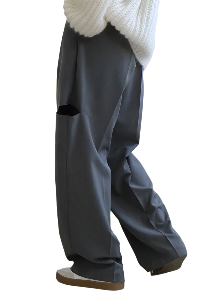 Formal Modern Gray High Waist Pant
