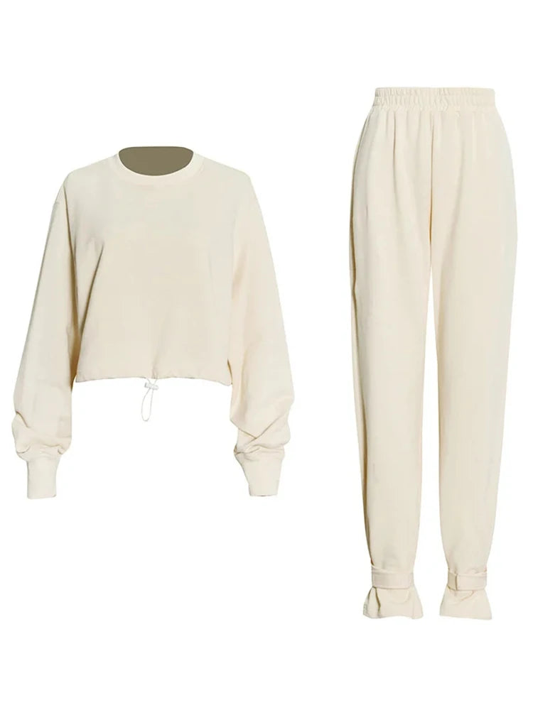 Casual Two Piece Set Sweater And High Waist Pant