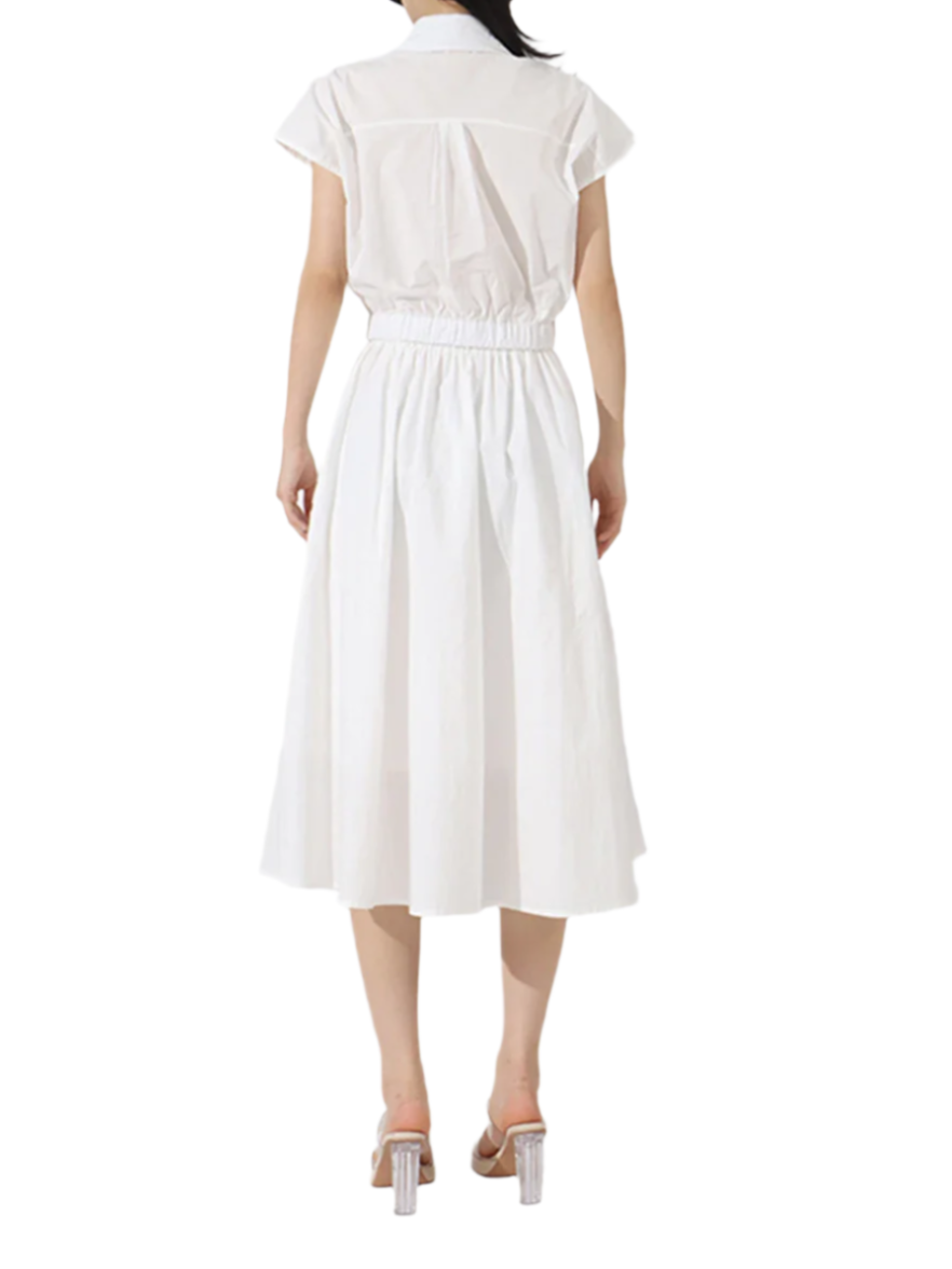 High Waist Midi Skirt And Short Sleeve Blouse Outfit Summer Set